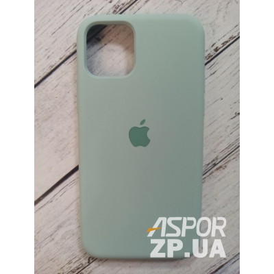 Накладка (з мікрофіброю) Silk Original Full Cover для iPhone 11 Pro- №17 блідо- бірюзовий Накладка (з мікрофіброю) Silk Original Full Cover для iPhone 11 Pro- №17 блідо- бірюзовий