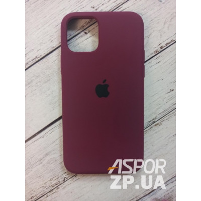 Накладка (з мікрофіброю) Silk Original Full Cover для iPhone 11 Pro- №59 бордовий Накладка (з мікрофіброю) Silk Original Full Cover для iPhone 11 Pro- №59 бордовий