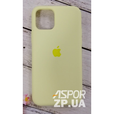 Накладка (з мікрофіброю) Silk Original Full Cover для iPhone 11 Pro- №53 жовтий Накладка (з мікрофіброю) Silk Original Full Cover для iPhone 11 Pro- №53 жовтий
