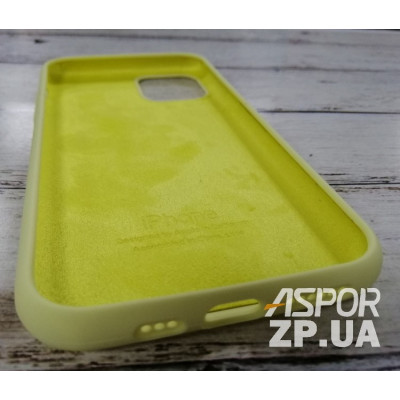 Накладка (з мікрофіброю) Silk Original Full Cover для iPhone 11 Pro- №53 жовтий