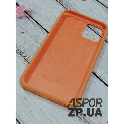 Накладка (з мікрофіброю) Silk Original Full Cover для iPhone 11 Pro- №48 помаранчевий