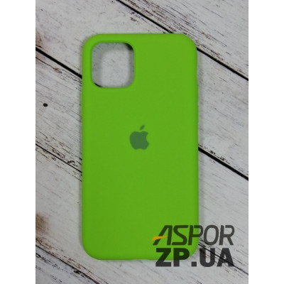 Накладка (з мікрофіброю) Silk Original Full Cover для iPhone 11 Pro- салатовий Накладка (з мікрофіброю) Silk Original Full Cover для iPhone 11 Pro- салатовий