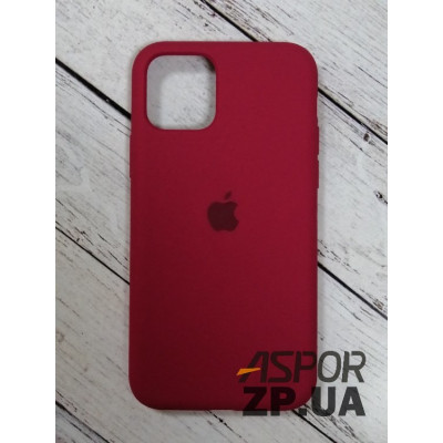 Накладка (з мікрофіброю) Silk Original Full Cover для iPhone 11 Pro- №35 світло- бордовий Накладка (з мікрофіброю) Silk Original Full Cover для iPhone 11 Pro- №35 світло- бордовий