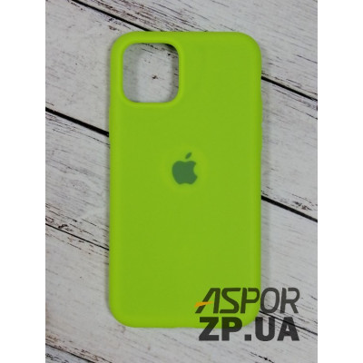 Накладка (з мікрофіброю) Silk Original Full Cover для iPhone 11 Pro- №40 світло- салатовий Накладка (з мікрофіброю) Silk Original Full Cover для iPhone 11 Pro- №40 світло- салатовий