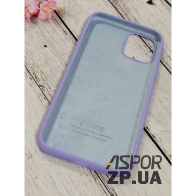 Накладка (з мікрофіброю) Silk Original Full Cover для iPhone 11 Pro- бузковий