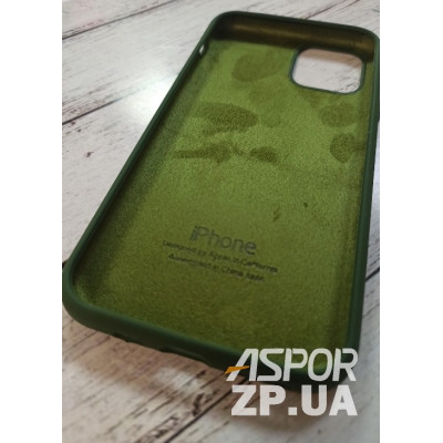 Накладка (з мікрофіброю) Silk Original Full Cover для iPhone 11 Pro- хакі