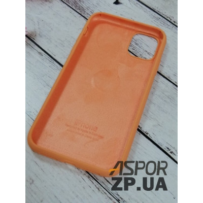 Накладка (з мікрофіброю) Silk Original Full Cover для iPhone 11- №48 помаранчевий