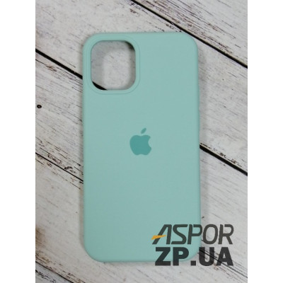 Накладка (з мікрофіброю) Silk Original Full Cover для iPhone 12 mini 5.4`- №47 бірюзовий Накладка (з мікрофіброю) Silk Original Full Cover для iPhone 12 mini 5.4`- №47 бірюзовий