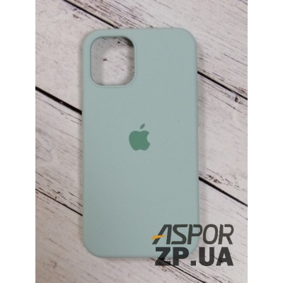 Накладка (з мікрофіброю) Silk Original Full Cover для iPhone 12 mini 5.4`- №17 блідо- бірюзовий Накладка (з мікрофіброю) Silk Original Full Cover для iPhone 12 mini 5.4`- №17 блідо- бірюзовий