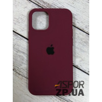 Накладка (з мікрофіброю) Silk Original Full Cover для iPhone 12 mini 5.4`- №59 бордовий