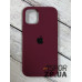 Накладка (з мікрофіброю) Silk Original Full Cover для iPhone 12 mini 5.4`- №59 бордовий