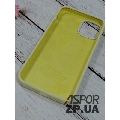 Накладка (з мікрофіброю) Silk Original Full Cover для iPhone 12 mini 5.4`- №53 жовтий