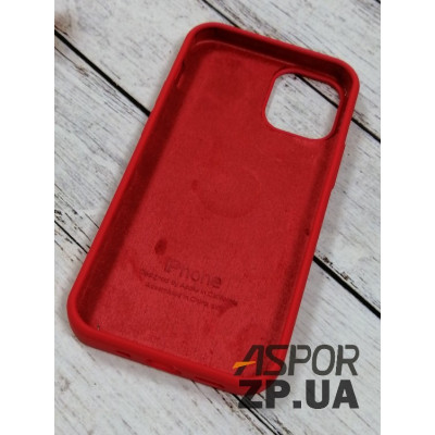 Накладка (з мікрофіброю) Silk Original Full Cover для iPhone 12 mini 5.4`- №14 червоний