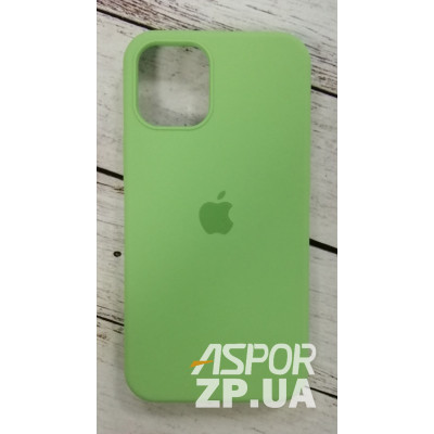 Накладка (з мікрофіброю) Silk Original Full Cover для iPhone 12 mini 5.4`- №1 м`ятно- зелений Накладка (з мікрофіброю) Silk Original Full Cover для iPhone 12 mini 5.4`- №1 м`ятно- зелений