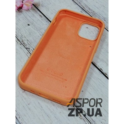 Накладка (з мікрофіброю) Silk Original Full Cover для iPhone 12 mini 5.4`- №48 помаранчевий