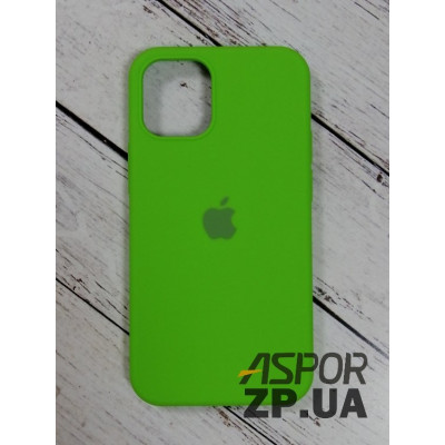Накладка (з мікрофіброю) Silk Original Full Cover для iPhone 12 mini 5.4`- №31 салатовий Накладка (з мікрофіброю) Silk Original Full Cover для iPhone 12 mini 5.4`- №31 салатовий