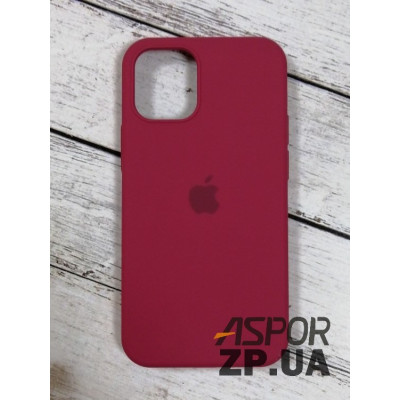 Накладка (з мікрофіброю) Silk Original Full Cover для iPhone 12 mini 5.4`- №35 світло- бордовий Накладка (з мікрофіброю) Silk Original Full Cover для iPhone 12 mini 5.4`- №35 світло- бордовий