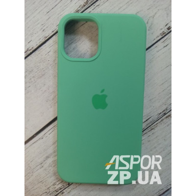 Накладка (з мікрофіброю) Silk Original Full Cover для iPhone 12 mini 5.4`- №51 світло- зелений Накладка (з мікрофіброю) Silk Original Full Cover для iPhone 12 mini 5.4`- №51 світло- зелений
