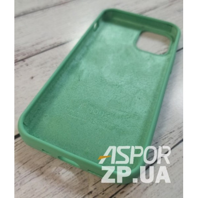 Накладка (з мікрофіброю) Silk Original Full Cover для iPhone 12 mini 5.4`- №51 світло- зелений