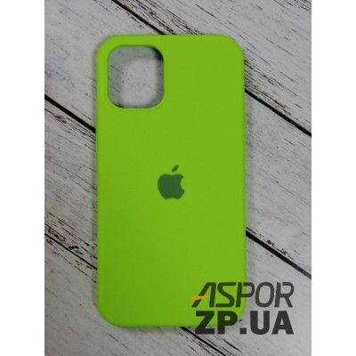 Накладка (з мікрофіброю) Silk Original Full Cover для iPhone 12 mini 5.4`- №40 світло- салатовий Накладка (з мікрофіброю) Silk Original Full Cover для iPhone 12 mini 5.4`- №40 світло- салатовий