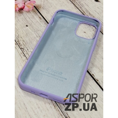 Накладка (з мікрофіброю) Silk Original Full Cover для iPhone 12 mini 5.4`- №42 бузковий