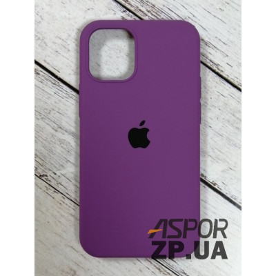Накладка (з мікрофіброю) Silk Original Full Cover для iPhone 12 mini 5.4`- №30 темно- фіолетовий Накладка (з мікрофіброю) Silk Original Full Cover для iPhone 12 mini 5.4`- №30 темно- фіолетовий