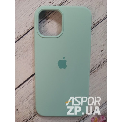 Накладка (з мікрофіброю) Silk Original Full Cover для iPhone 12 Pro Max 6.7`- №47 бірюзовий Накладка (з мікрофіброю) Silk Original Full Cover для iPhone 12 Pro Max 6.7`- №47 бірюзовий