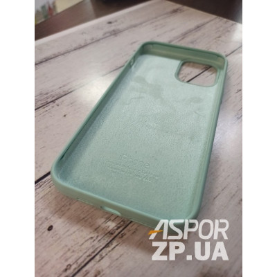Накладка (з мікрофіброю) Silk Original Full Cover для iPhone 12 Pro Max 6.7`- №47 бірюзовий