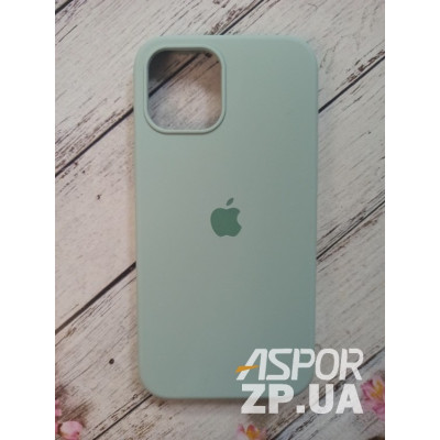 Накладка (з мікрофіброю) Silk Original Full Cover для iPhone 12 Pro Max 6.7`- №17 блідо- бірюзовий Накладка (з мікрофіброю) Silk Original Full Cover для iPhone 12 Pro Max 6.7`- №17 блідо- бірюзовий