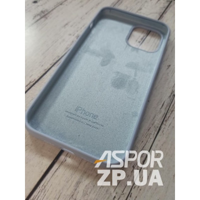 Накладка (з мікрофіброю) Silk Original Full Cover для iPhone 12 Pro Max 6.7`- №5 блакитний