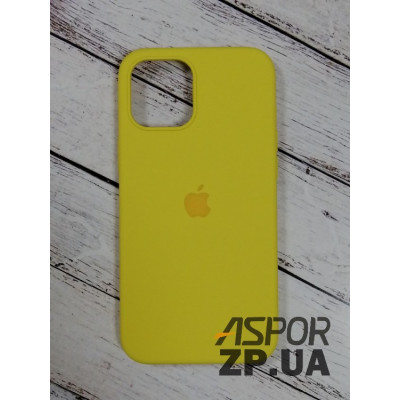Накладка (з мікрофіброю) Silk Original Full Cover для iPhone 12 Pro Max 6.7`- №53 жовтий Накладка (з мікрофіброю) Silk Original Full Cover для iPhone 12 Pro Max 6.7`- №53 жовтий