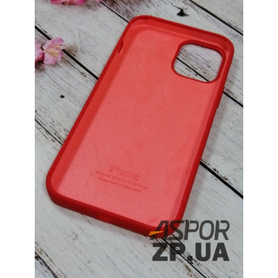 Накладка (з мікрофіброю) Silk Original Full Cover для iPhone 12 Pro Max 6.7`- червоний