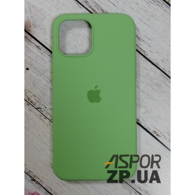 Накладка (з мікрофіброю) Silk Original Full Cover для iPhone 12 Pro Max 6.7`- №1 м`ятно- зелений Накладка (з мікрофіброю) Silk Original Full Cover для iPhone 12 Pro Max 6.7`- №1 м`ятно- зелений