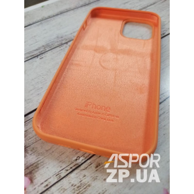 Накладка (з мікрофіброю) Silk Original Full Cover для iPhone 12 Pro Max 6.7`- №48 помаранчевий