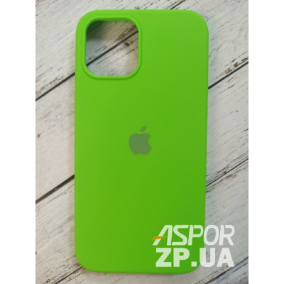 Накладка (з мікрофіброю) Silk Original Full Cover для iPhone 12 Pro Max 6.7`- салатовий Накладка (з мікрофіброю) Silk Original Full Cover для iPhone 12 Pro Max 6.7`- салатовий