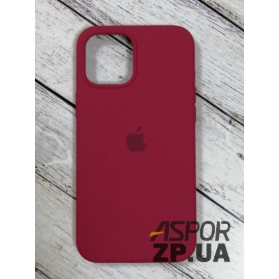 Накладка (з мікрофіброю) Silk Original Full Cover для iPhone 12 Pro Max 6.7`- №35 світло- бордовий Накладка (з мікрофіброю) Silk Original Full Cover для iPhone 12 Pro Max 6.7`- №35 світло- бордовий