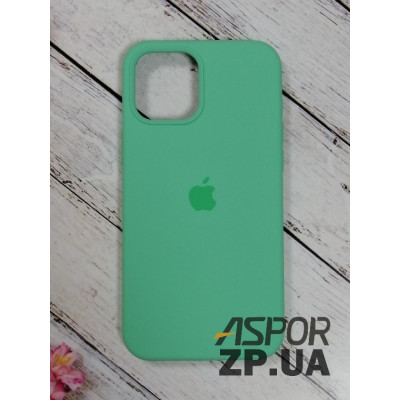 Накладка (з мікрофіброю) Silk Original Full Cover для iPhone 12 Pro Max 6.7`- №51 світло- зелений Накладка (з мікрофіброю) Silk Original Full Cover для iPhone 12 Pro Max 6.7`- №51 світло- зелений