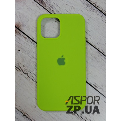 Накладка (з мікрофіброю) Silk Original Full Cover для iPhone 12 Pro Max 6.7`- №40 світло- салатовий Накладка (з мікрофіброю) Silk Original Full Cover для iPhone 12 Pro Max 6.7`- №40 світло- салатовий