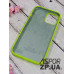 Накладка (з мікрофіброю) Silk Original Full Cover для iPhone 12 Pro Max 6.7`- №40 світло- салатовий