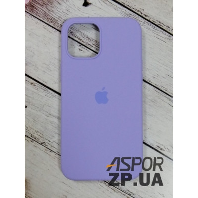 Накладка (з мікрофіброю) Silk Original Full Cover для iPhone 12 Pro Max 6.7`- №42 бузковий Накладка (з мікрофіброю) Silk Original Full Cover для iPhone 12 Pro Max 6.7`- №42 бузковий