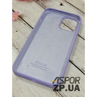 Накладка (з мікрофіброю) Silk Original Full Cover для iPhone 12 Pro Max 6.7`- №42 бузковий