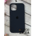 Накладка (з мікрофіброю) Silk Original Full Cover для iPhone 12 Pro Max 6.7`- темно- синій