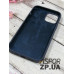Накладка (з мікрофіброю) Silk Original Full Cover для iPhone 12 Pro Max 6.7`- темно- синій