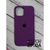 Накладка (з мікрофіброю) Silk Original Full Cover для iPhone 12 Pro Max 6.7`- темно- фіолетовий
