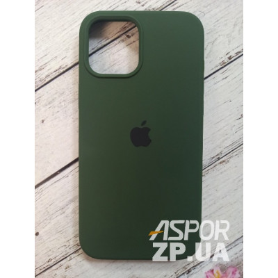 Накладка (з мікрофіброю) Silk Original Full Cover для iPhone 12 Pro Max 6.7`- хакі Накладка (з мікрофіброю) Silk Original Full Cover для iPhone 12 Pro Max 6.7`- хакі