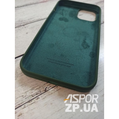 Накладка (з мікрофіброю) Silk Original Full Cover для iPhone 12 Pro Max 6.7`- хакі