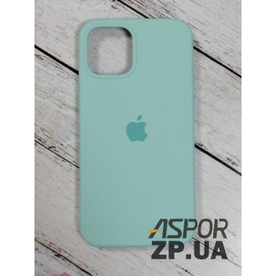 Накладка (з мікрофіброю) Silk Original Full Cover для iPhone 12/12 Pro 6.1`- №47 бірюзовий Накладка (з мікрофіброю) Silk Original Full Cover для iPhone 12/12 Pro 6.1`- №47 бірюзовий