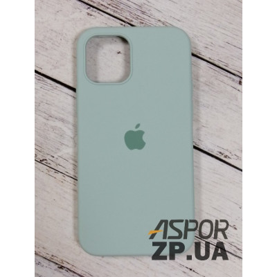 Накладка (з мікрофіброю) Silk Original Full Cover для iPhone 12/12 Pro 6.1`- №17 блідо- бірюзовий Накладка (з мікрофіброю) Silk Original Full Cover для iPhone 12/12 Pro 6.1`- №17 блідо- бірюзовий