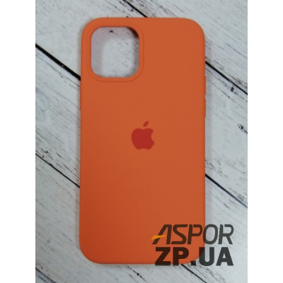Накладка (з мікрофіброю) Silk Original Full Cover для iPhone 12/12 Pro 6.1`- №2 кораловий Накладка (з мікрофіброю) Silk Original Full Cover для iPhone 12/12 Pro 6.1`- №2 кораловий