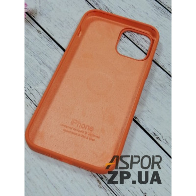 Накладка (з мікрофіброю) Silk Original Full Cover для iPhone 12/12 Pro 6.1`- №2 кораловий